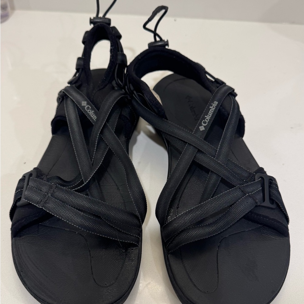 Columbia Black Sport Sandals With Velcro Straps View 2